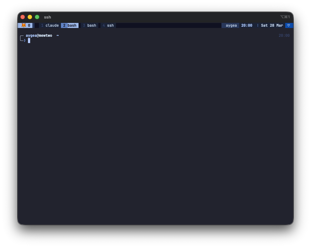 AygeaNight tmux theme